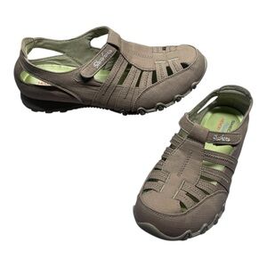 Skechers Bikers Giribaldi Memory Foam Beige Comfort Sandals Women’s Size 9